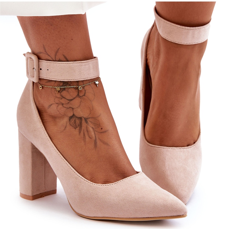 Suede Elegant Pumps Beige Gloria