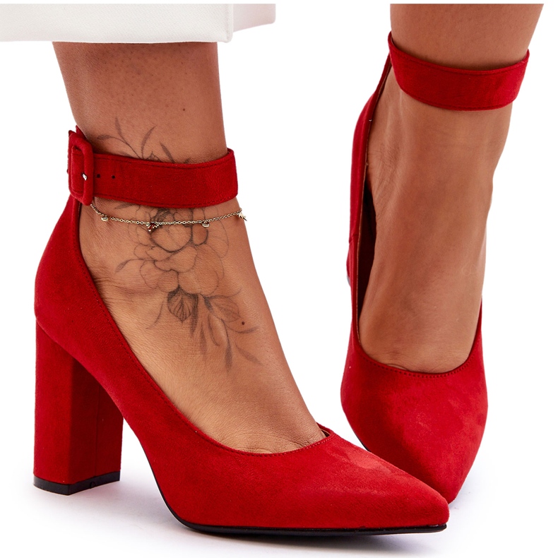 Suede Elegant Pumps Red Gloria punainen