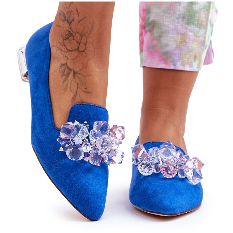 PS1 Naisten koristeelliset tasakorkoiset loaferit, sininen Sloane