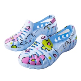 Siniset kumiset liukusäätimet, joissa on Finley-kuvio sininen