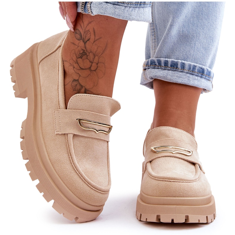 PS1 Naisten mokkanahkaiset lippaat beige Pure Love