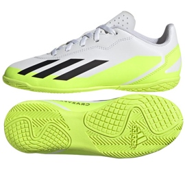 Adidas X Crazyfast.4 In Jr IE4065 jalkapallokengät valkoinen valkoinen