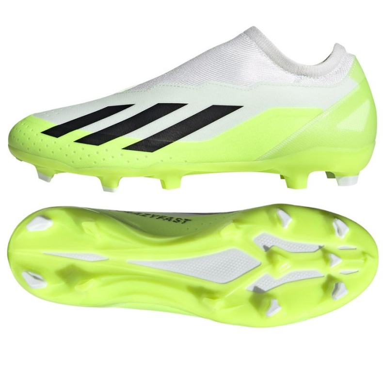 Kengät adidas X CRAZYFAST.3 Ll Fg M HQ4515 valkoinen valkoinen