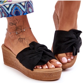 Naisten Wedge Slides Black Calama musta