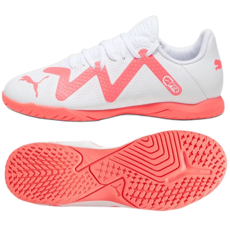 Puma Future Play It Jr 107393-01 jalkapallokengät valkoinen valkoinen