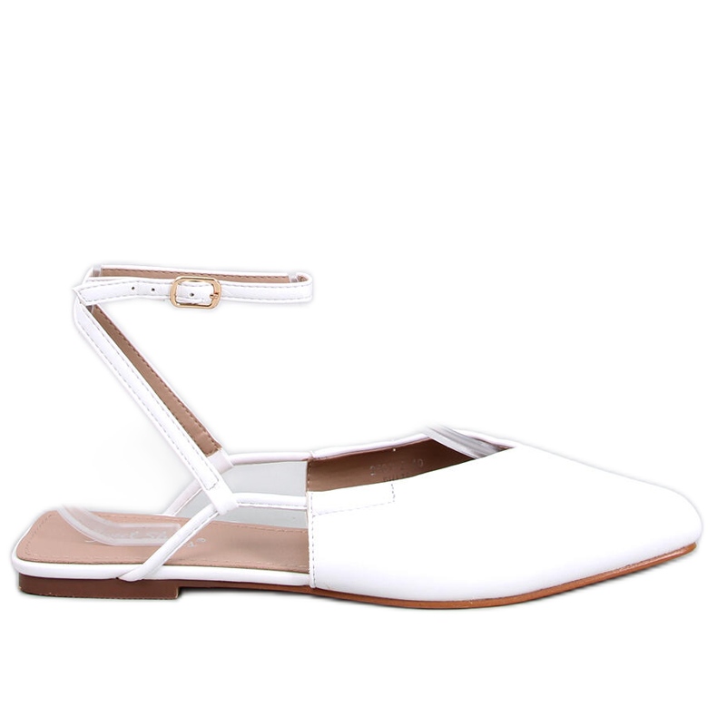 Gianna Whiten avokorkoinen ballerina valkoinen