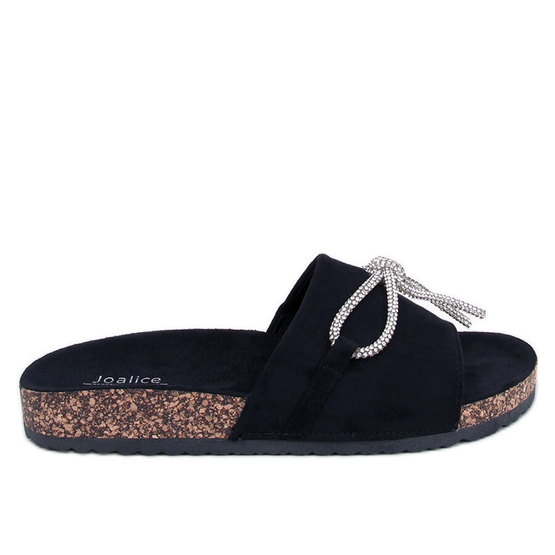 Korkkiliukumäet strassikivillä Dietz Black musta