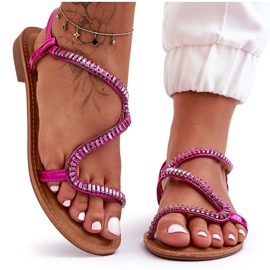 Hayen Naisten Slip-on sandaalit, joissa koristelu vaaleanpunainen