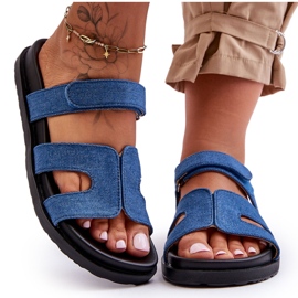 Naisten kangas Tarranauhatossut Tummansininen Jose