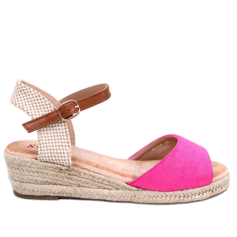 Eakes Fuchsia wedge espadrill sandaalit vaaleanpunainen
