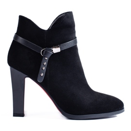 Shelovet mokkanahkakorkoiset saappaat musta