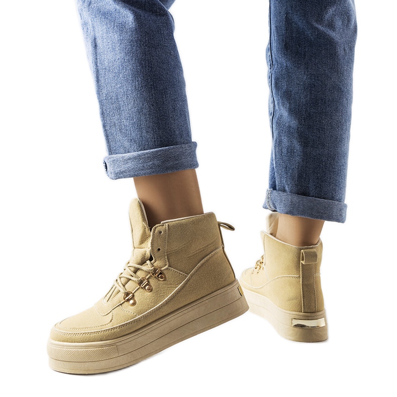 Jolinin beigenväriset nauhakengät