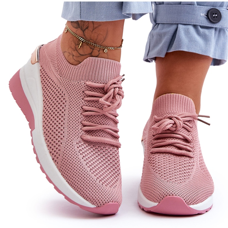 PG1 Kangas Slip-On urheilukengät Pinkki Visconti Wedge vaaleanpunainen