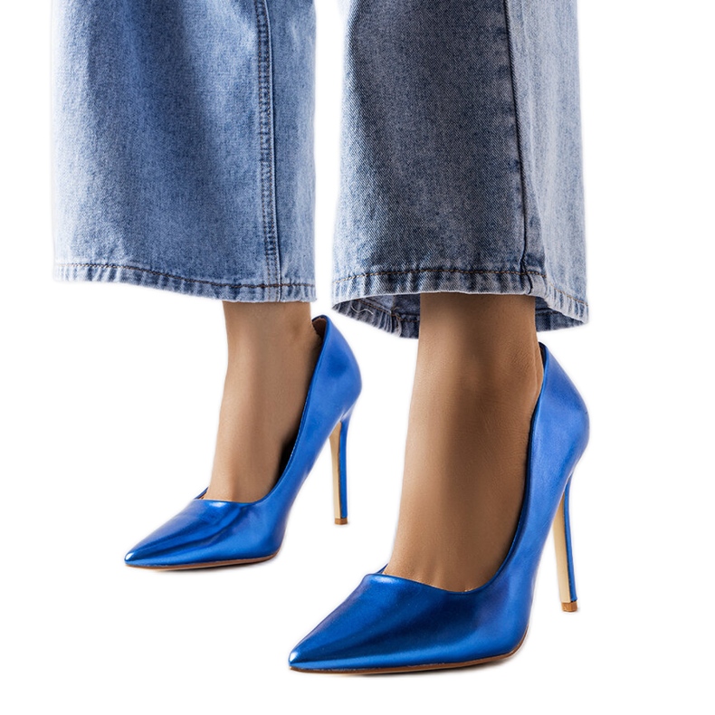 Delisin siniset metallikorkokengät sininen