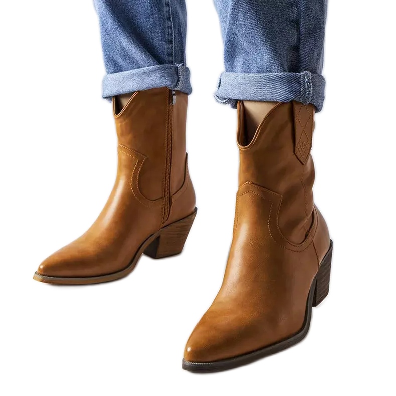 Ruskeat cowboysaappaat L08-198 Camel