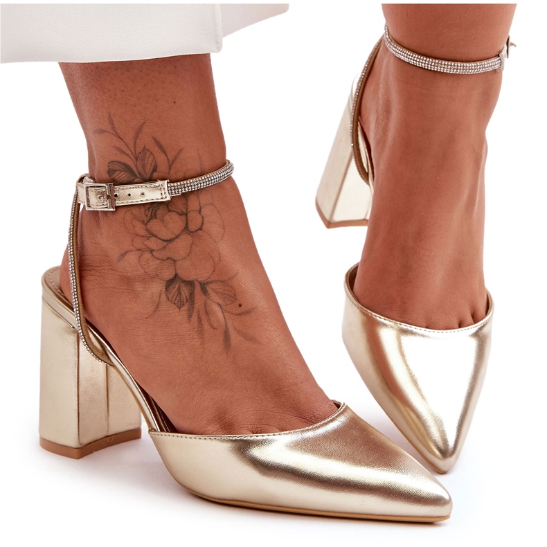 Eco-nahkapumput koristehihnalla, Golden Lirosa kultainen