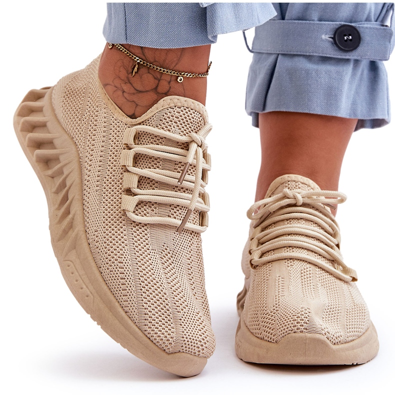 PG1 Naisten tekstiililenkkarit Beige Venett