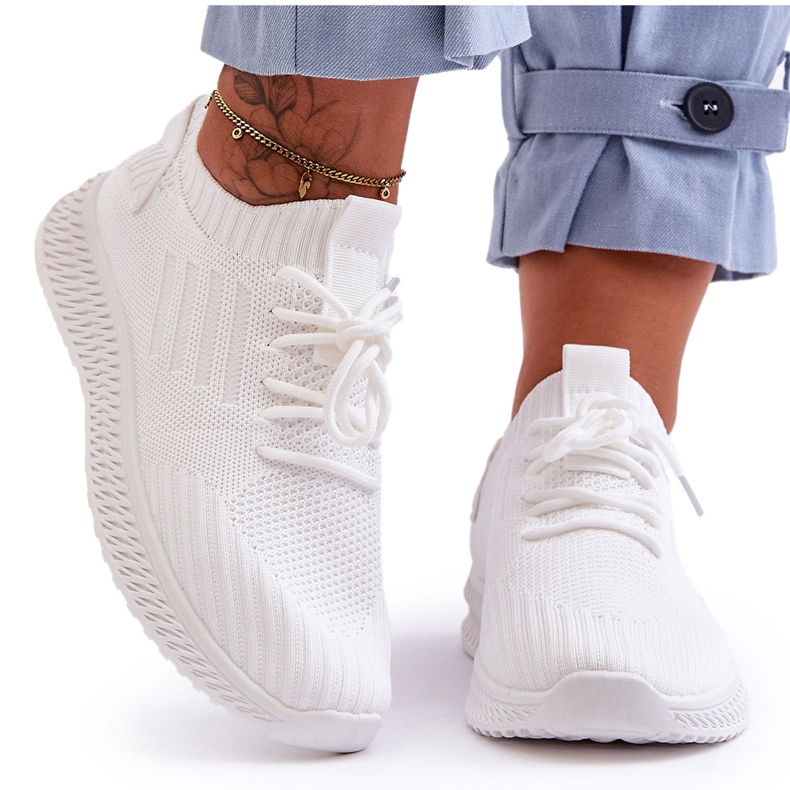 PG1 Naisten Slip-on Textile tennarit, valkoinen Zauna