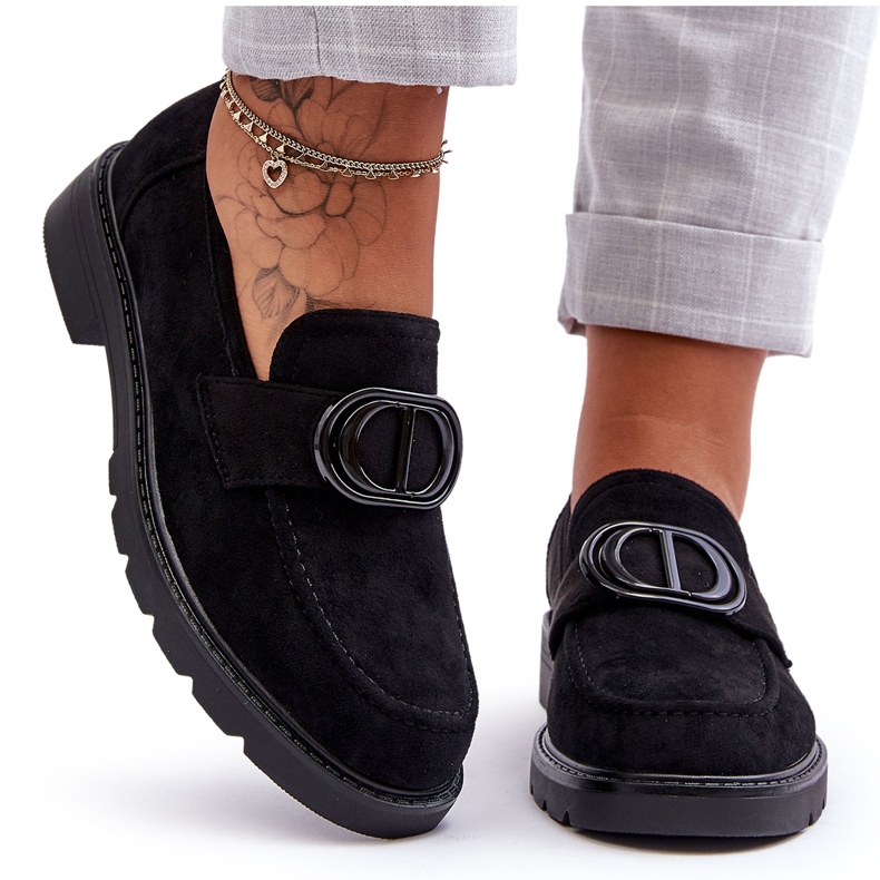 PG1 Suede Platform Loafers Black Jarren musta