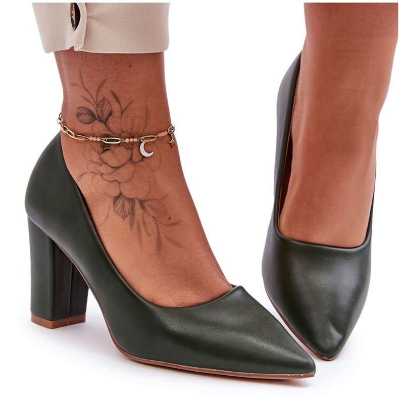 Klassiset korkokengät tummanvihreät Odessa