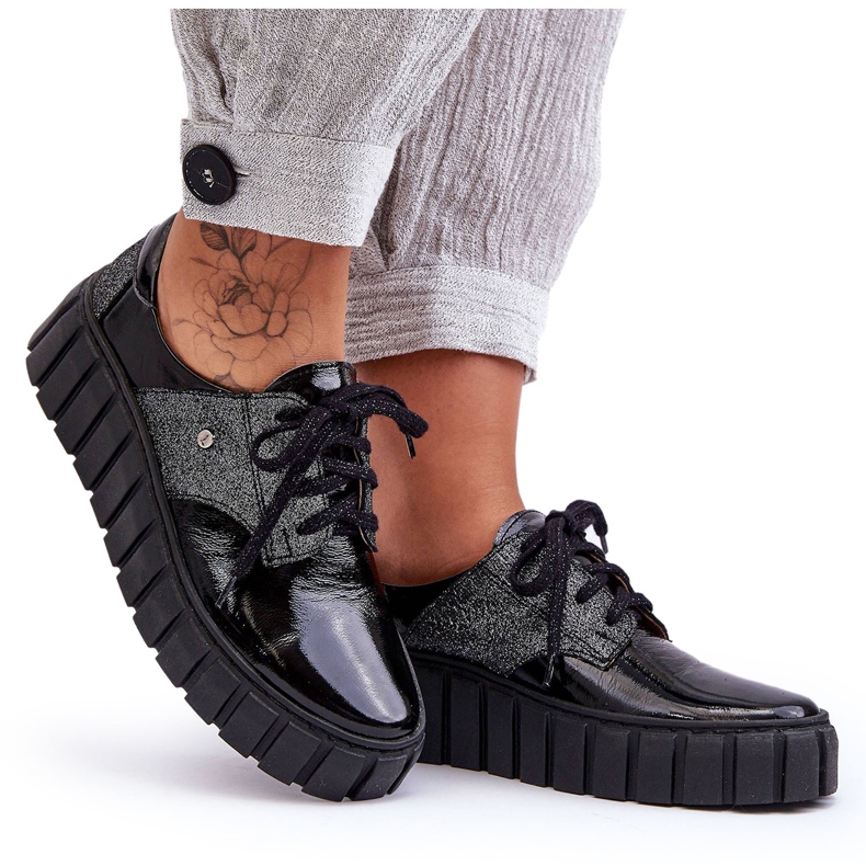 Lemar Nahkainen alustakengät Musta Hypnosis