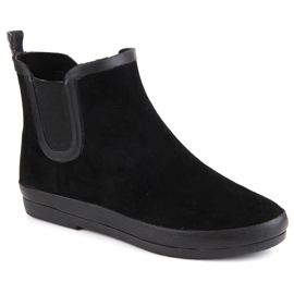 Sadesaappaat vedenpitävät slip-on saappaat mustat Potocki RB36063 Sadesaappaat vedenpitävät slip-on saappaat mustat Potocki RB36063