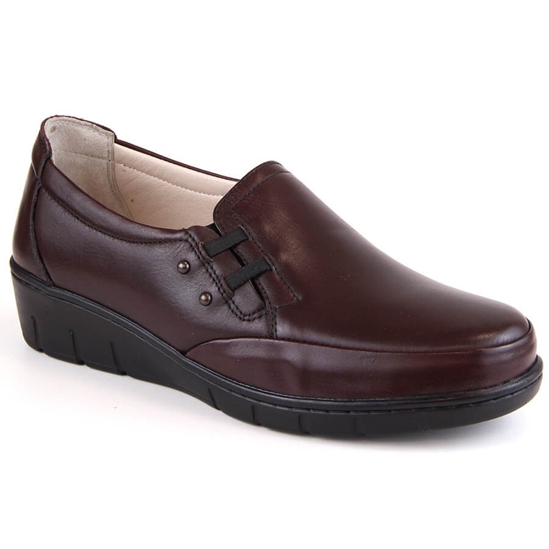 Mukavat nahkaiset naisten kengät kuminauhalla T.Sokolski J304 punainen