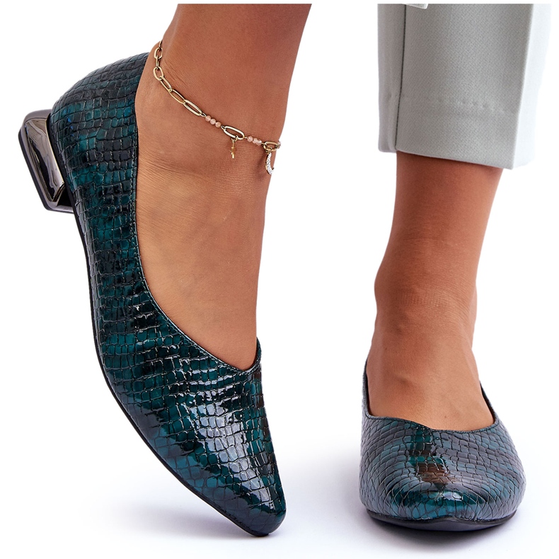 PD1 Patenttivihreä Vaani Flat Heels -korkokengät