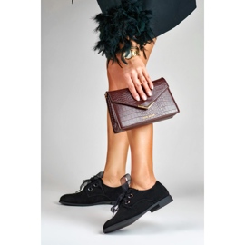 La.Fi Tyylikkäät mokkanahkaat kengät musta