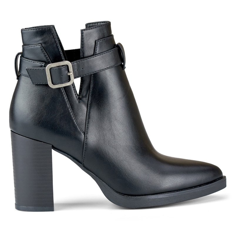 Naisten mustat leikatut saappaat tolppassa beige