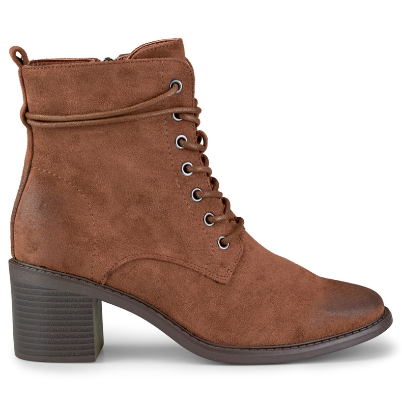 Ruskeat nauhalliset matalakorkoiset saappaat