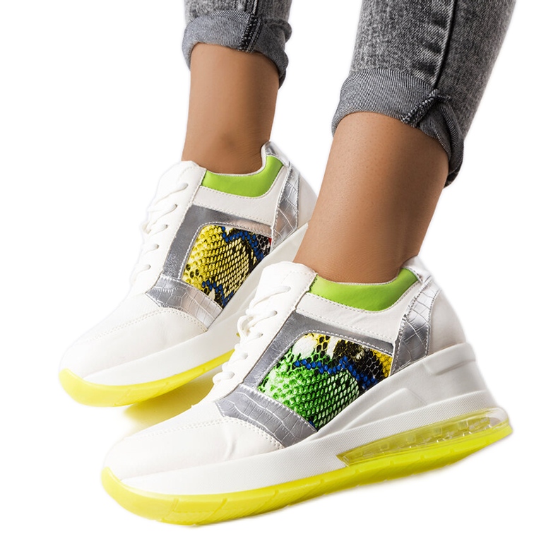 Inna Irpina valkoiset wedge-lenkkarit valkoinen