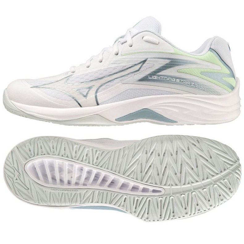 Mizuno Lightning Star Z7 Jr V1GD230335 lentopallokengät valkoinen valkoinen