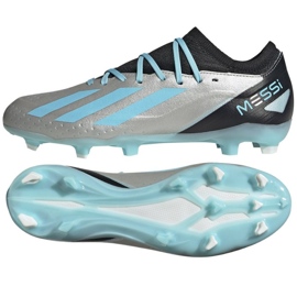 Adidas X Crazyfast Messi.3 Fg M IE4078 jalkapallokengät hopea harmaan sävyjä