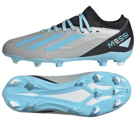 Adidas X Crazyfast Messi.3 Fg Jr IE4077 jalkapallokengät harmaa harmaan sävyt