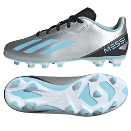 Adidas X Crazyfast Messi.4 FxG Jr IE4071 jalkapallokengät harmaa harmaan sävyt