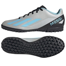 Adidas X Crazyfast Messi.4 Tf M IE4069 jalkapallokengät harmaa harmaan sävyjä