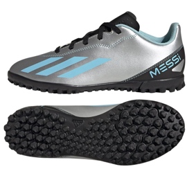 Adidas X Crazyfast Messi.4 Tf Jr IE4068 jalkapallokengät harmaa harmaan sävyjä