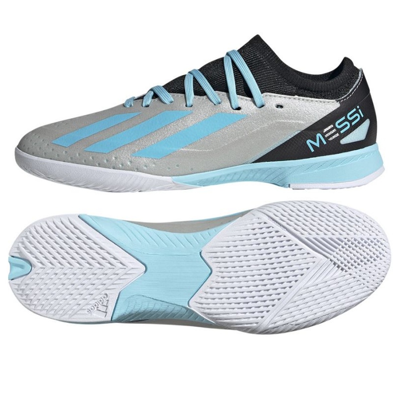 Adidas X Crazyfast Messi.3 In Jr IE4075 jalkapallokengät hopea