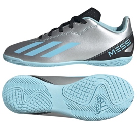 Adidas X Crazyfast Messi.4 In Jr IE4070 jalkapallokengät harmaan sävyjä