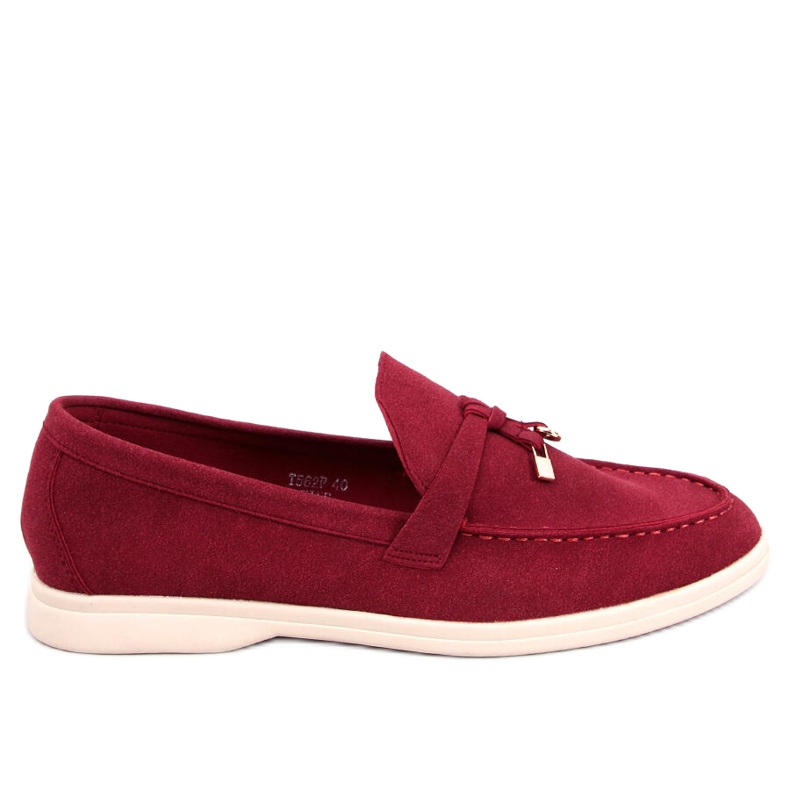 Naisten loafers Eunice Wine punainen