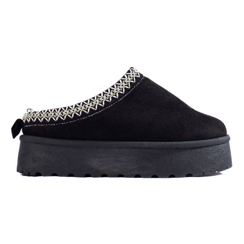 Shelovetin mustat mokkanahkaiset tossut