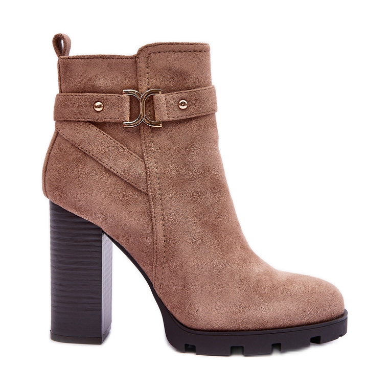 FB2 Liani Suede korkokengät beige