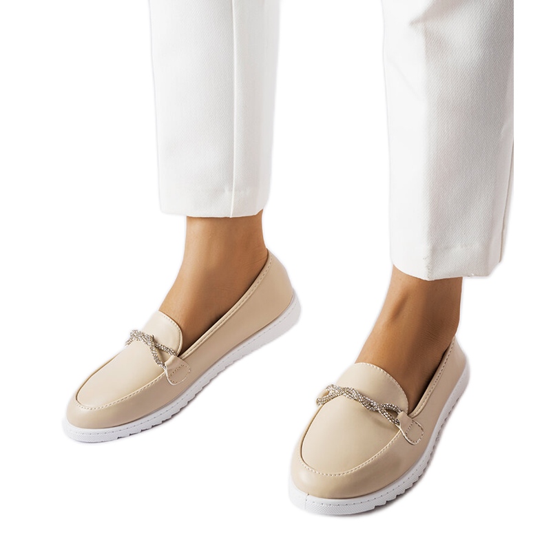 Paolan beige-loafers strassit