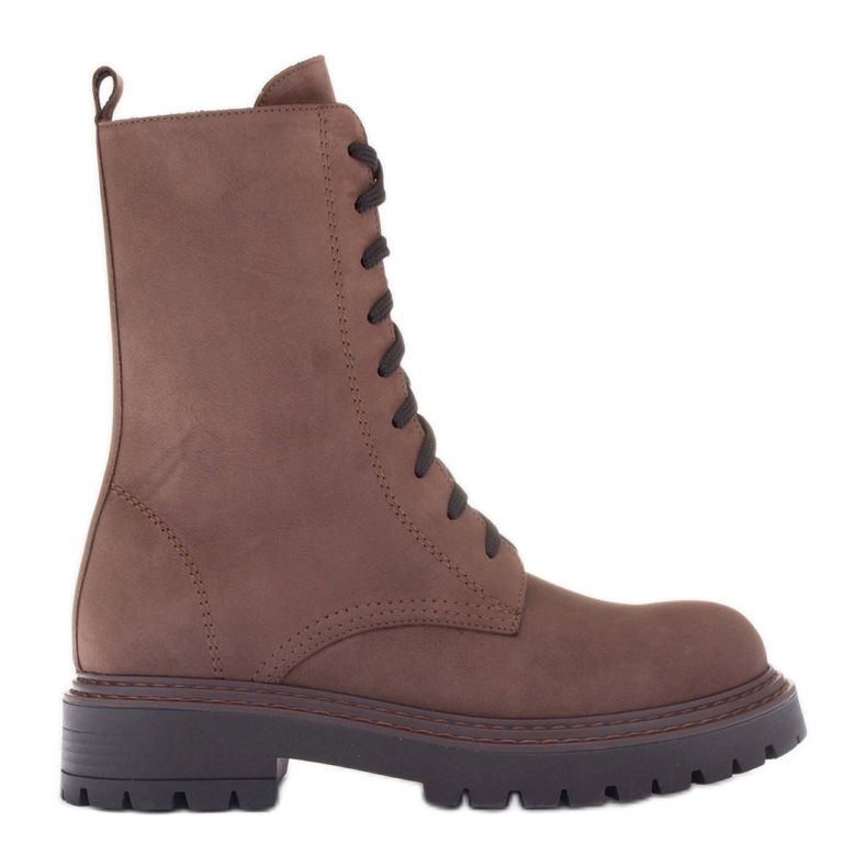 Marco Shoes Marcon nahkaiset saappaat ruskea