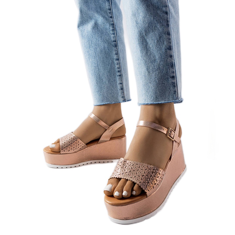 Stocktonin vaaleanpunaiset harjakattoiset sandaalit vaaleanpunainen