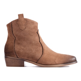 W. Potocki Potocki camel matalat mokkanahkaiset cowboysaappaat ruskea W. Potocki Potocki camel matalat mokkanahkaiset cowboysaappaat ruskea