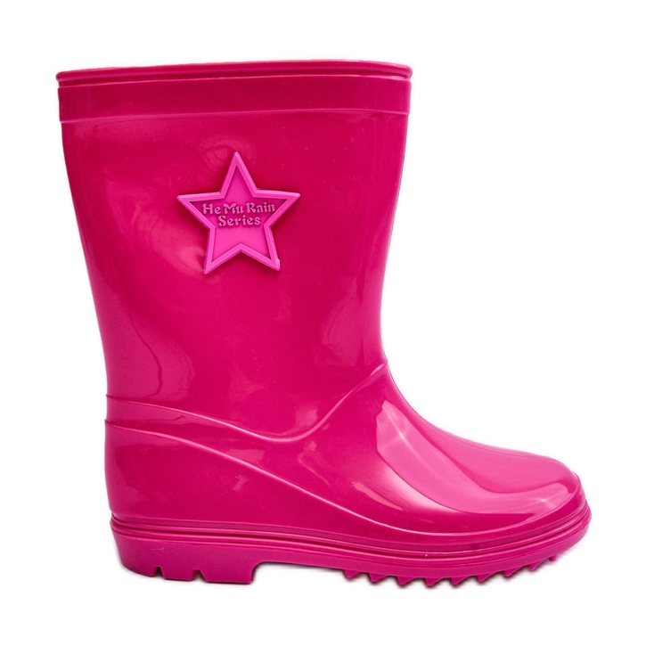 PG3 Lasten kumiset Wellington Boots Fuchsia Malvi vaaleanpunainen
