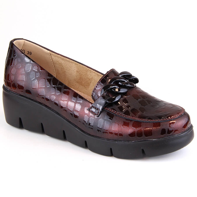 Filippo DP4128 viininpunaiset nahkaiset naisten kiilakengät punainen