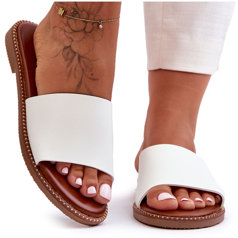 Klassiset naisten sandaalit, valkoinen Aphrodite